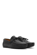 Erkek Siyah Kroko Desenli Deri Casual Loafer | Derimod Erkek Siyah Kroko Desenli Deri Casual Loafer | Derimod