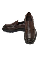 Men's Brown Thick Sole Leather Loafer | Derimod Men's Brown Thick Sole Leather Loafer | Derimod