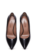 Women's Black Leather Metal Heeled Stiletto | Derimod Women's Black Leather Metal Heeled Stiletto | Derimod