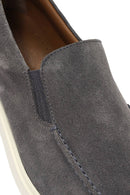 Erkek Gri Süet Deri Casual Loafer | Derimod Erkek Gri Süet Deri Casual Loafer | Derimod