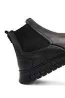 Men's Black Thick-Soled Leather Chelsea Boot | Derimod Men's Black Thick-Soled Leather Chelsea Boot | Derimod