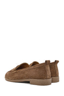 Women's Tan Suede Leather Loafer | Derimod Women's Tan Suede Leather Loafer | Derimod