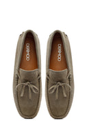 Men's Khaki Suede Leather Loafer | Derimod Men's Khaki Suede Leather Loafer | Derimod