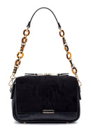 Women's Suede Detailed Shoulder Bag | Derimod Women's Suede Detailed Shoulder Bag | Derimod