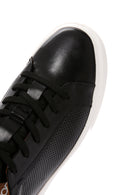 Men's Black Lace-up Leather Sneaker | Derimod Men's Black Lace-up Leather Sneaker | Derimod