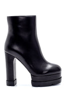Women's Leather Platform Heeled Boots | Derimod Women's Leather Platform Heeled Boots | Derimod