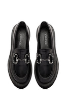 Women's Black Buckle Detailed Masculine Loafer | Derimod Women's Black Buckle Detailed Masculine Loafer | Derimod