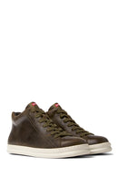 Camper Men's Green Runner Four Leather Sports Boots | Derimod Camper Men's Green Runner Four Leather Sports Boots | Derimod