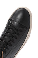 Men's Black Lace-up Leather Sneaker | Derimod Men's Black Lace-up Leather Sneaker | Derimod