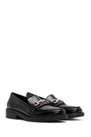 Women's Black Buckle Detailed Leather Masculine Loafer | Derimod Women's Black Buckle Detailed Leather Masculine Loafer | Derimod