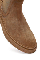 Women's Mink Suede Leather Chelsea Boot | Derimod Women's Mink Suede Leather Chelsea Boot | Derimod