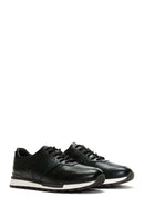 Men's Green Leather Printed Sneaker | Derimod Men's Green Leather Printed Sneaker | Derimod