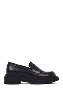 Kadın Siyah Kalın Tabanlı Deri Maskülen Loafer | Derimod Kadın Siyah Kalın Tabanlı Deri Maskülen Loafer | Derimod