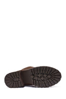Women's Brown Chunky Heel Suede Leather Boots | Derimod Women's Brown Chunky Heel Suede Leather Boots | Derimod