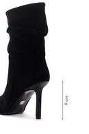 Women's Black Thin Heeled Suede Leather Boots | Derimod Women's Black Thin Heeled Suede Leather Boots | Derimod