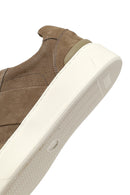 Men's Mink Lace-Up Thick-Soled Nubuck Leather Sneaker | Derimod Men's Mink Lace-Up Thick-Soled Nubuck Leather Sneaker | Derimod