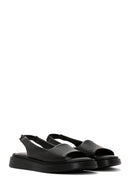 Kadın Siyah Deri Comfort Sandalet | Derimod Kadın Siyah Deri Comfort Sandalet | Derimod