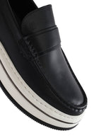 Erkek Siyah Kalın Tabanlı Deri Casual Loafer | Derimod Erkek Siyah Kalın Tabanlı Deri Casual Loafer | Derimod