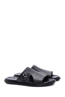Men's Leather Printed Slippers | Derimod Men's Leather Printed Slippers | Derimod