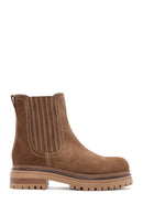 Kadın Taba Süet Deri Chelsea Bot | Derimod Kadın Taba Süet Deri Chelsea Bot | Derimod