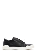 Men's Black Lace-up Leather Sneaker | Derimod Men's Black Lace-up Leather Sneaker | Derimod