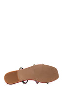 Women's Pink Stone Derimod X Whenever Company Flat Slippers | Derimod Women's Pink Stone Derimod X Whenever Company Flat Slippers | Derimod