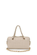 Woman Cream Printed Mini Crossbody Bag | Derimod Woman Cream Printed Mini Crossbody Bag | Derimod