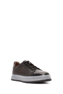 Men's Black Lace-up Leather Sneaker | Derimod Men's Black Lace-up Leather Sneaker | Derimod