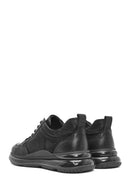 Men's Black Lace-Up Nubuck Leather Sneakers | Derimod Men's Black Lace-Up Nubuck Leather Sneakers | Derimod