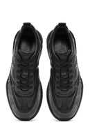 Erkek Siyah Bağcıklı Deri Sneaker | Derimod Erkek Siyah Bağcıklı Deri Sneaker | Derimod
