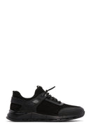 Erkek Siyah Bağcıklı Nubuk Deri Sneaker | Derimod Erkek Siyah Bağcıklı Nubuk Deri Sneaker | Derimod