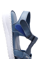 Kadın Mavi Deri Comfort Sandalet | Derimod Kadın Mavi Deri Comfort Sandalet | Derimod