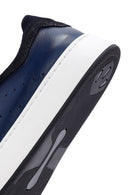 Erkek Lacivert Bağcıklı Deri Sneaker | Derimod Erkek Lacivert Bağcıklı Deri Sneaker | Derimod