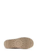 Women's Cream Short Suede Boots | Derimod Women's Cream Short Suede Boots | Derimod