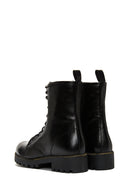 Women's Black Leather Zippered Boots | Derimod Women's Black Leather Zippered Boots | Derimod
