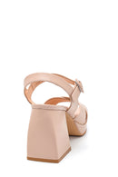 Women's Casual Platform Heeled Leather Sandals | Derimod Women's Casual Platform Heeled Leather Sandals | Derimod