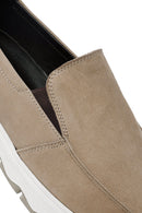 Erkek Vizon Nubuk Deri Comfort Loafer | Derimod Erkek Vizon Nubuk Deri Comfort Loafer | Derimod