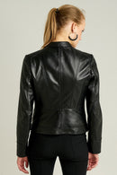Nita Women's Leather Jacket | Derimod Nita Women's Leather Jacket | Derimod