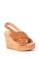 Women's Wedge Heeled Suede Sandals | Derimod Women's Wedge Heeled Suede Sandals | Derimod