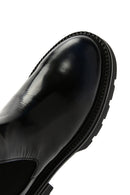 Women's Navy Blue Leather Chelsea Boots | Derimod Women's Navy Blue Leather Chelsea Boots | Derimod