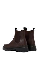Men's Brown Leather Casual Chelsea Boot | Derimod Men's Brown Leather Casual Chelsea Boot | Derimod