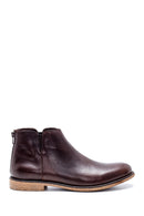 Men's Leather Back Zippered Classic Boots | Derimod Men's Leather Back Zippered Classic Boots | Derimod