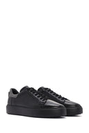 Men's Black Lace-up Leather Sneaker | Derimod Men's Black Lace-up Leather Sneaker | Derimod