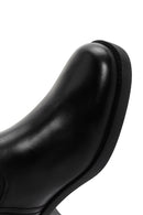 Woman Black Zippered Low Heeled Shoes Leather Boot | Derimod Woman Black Zippered Low Heeled Shoes Leather Boot | Derimod