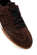 Woman Brown Laced Suede Leather Sneakers | Derimod Woman Brown Laced Suede Leather Sneakers | Derimod