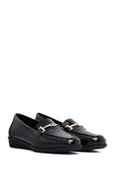 Kadın Siyah Tokalı Deri Maskülen Loafer | Derimod Kadın Siyah Tokalı Deri Maskülen Loafer | Derimod