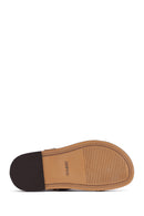 Women's Mink Stone Suede Leather Sandals | Derimod Women's Mink Stone Suede Leather Sandals | Derimod