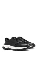 Erkek Siyah Bağcıklı Kalın Tabanlı Deri Sneaker | Derimod Erkek Siyah Bağcıklı Kalın Tabanlı Deri Sneaker | Derimod