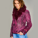 Isabella Women's Leather Jacket | Derimod Isabella Women's Leather Jacket | Derimod