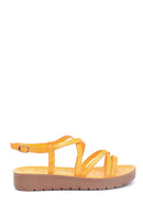 Kadın Casual Kroko Desenli Sandalet | Derimod Kadın Casual Kroko Desenli Sandalet | Derimod